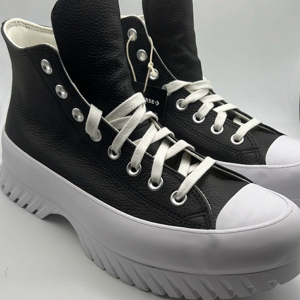 Converse Chuck Taylor All Star Leather Lugged 2.0 Black Sneakers Men 8 / W10 NWB
